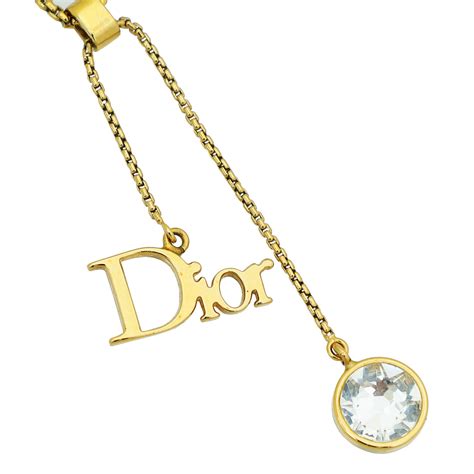 dior blood necklace for sale|Dior gold finish necklace.